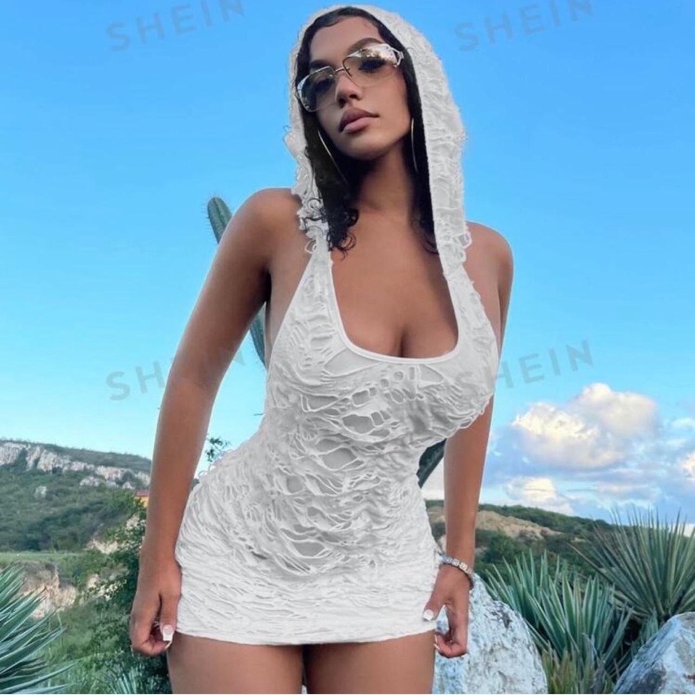 White Hooded Dress
